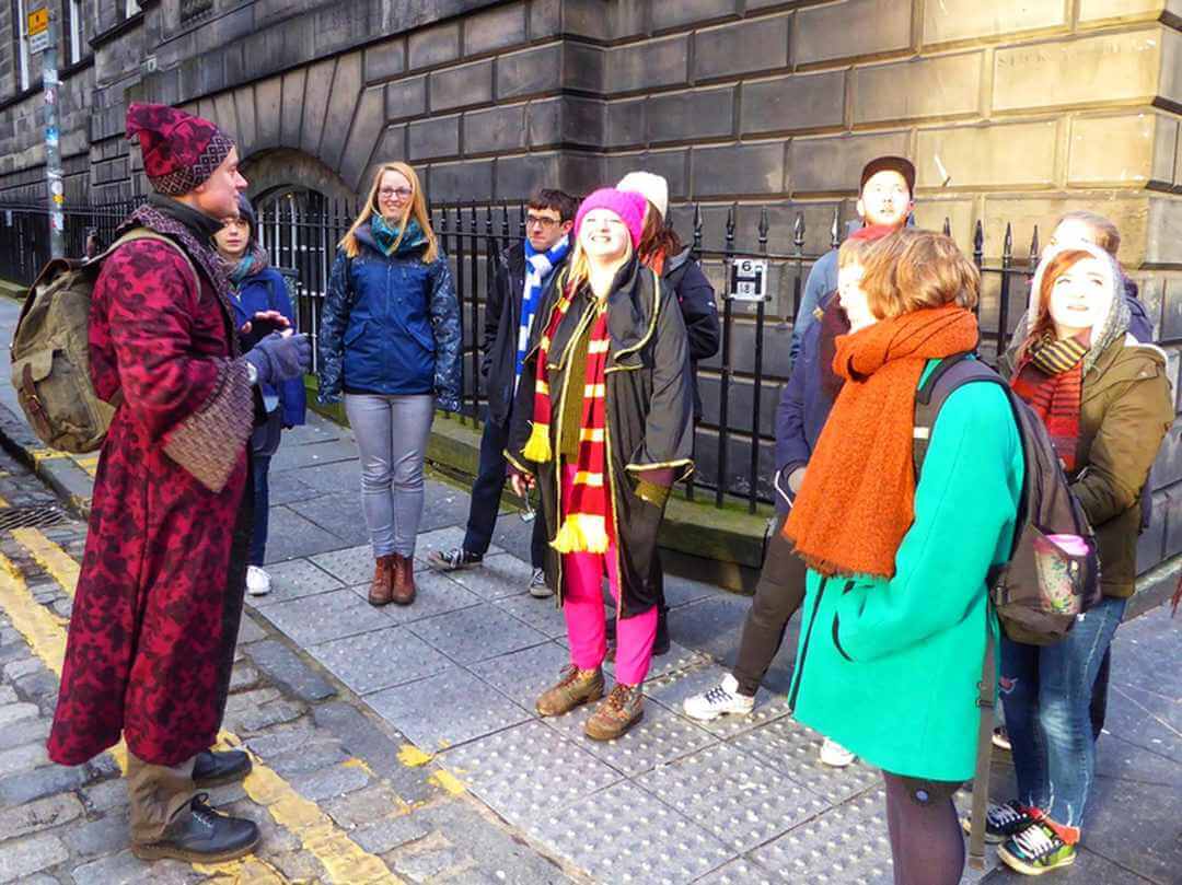 A walking tour outside Spoon Rowling's 1st Harry Potter cafe